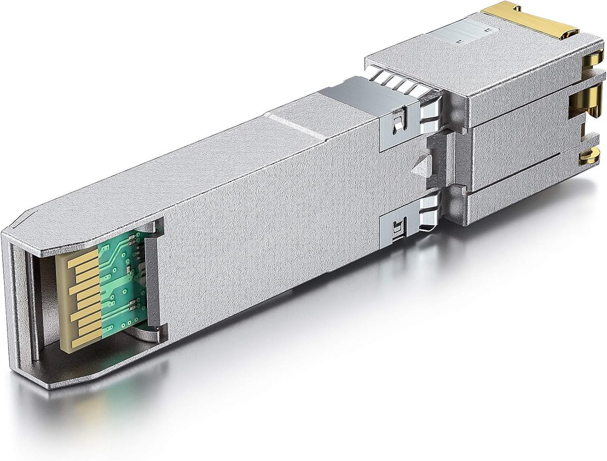 Netwerk Transceiver - Koper Module - Snelle Dataoverdracht - Plug en Play - 30 meter - Zilver