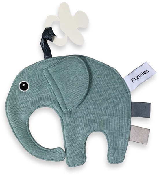 Kraamcadeau Baby groen - Beige - Knuffel & Speenkoord - Luxe Cadeauset - Past door de Brievenbus - neutraal - jongen - meisje - kraampakket - babyshower - geschenkset — afbeelding 4