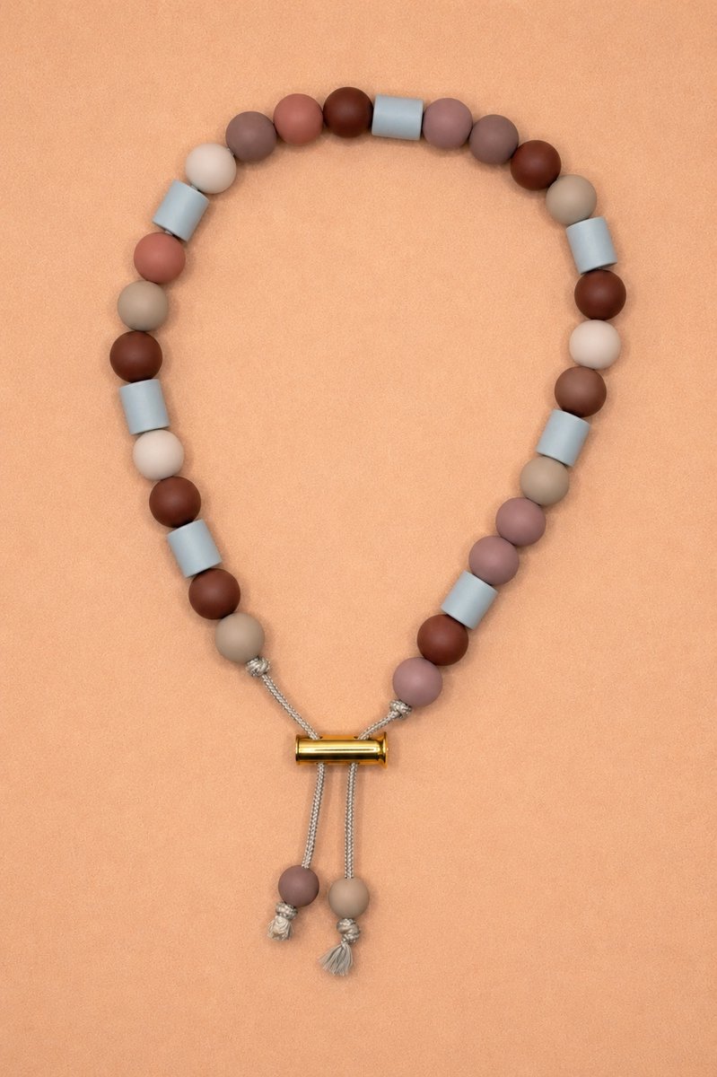 Natuurlijke antitekenketting hond – EM kralen – teken verzorging hond - kralenketting - Warm Nature maat S