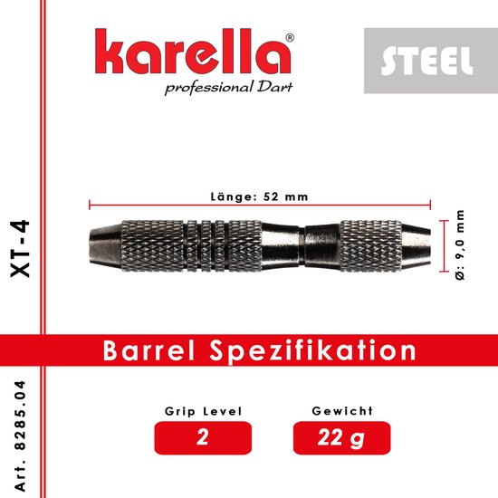 Karella XT-4 steeltip darts 22 gram van Merkloos — afbeelding 2