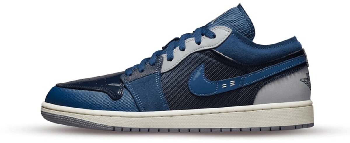 Air Jordan 1 Low SE Craft Herenschoenen Obsidian/French /Sail/Ashen Slate Blauw