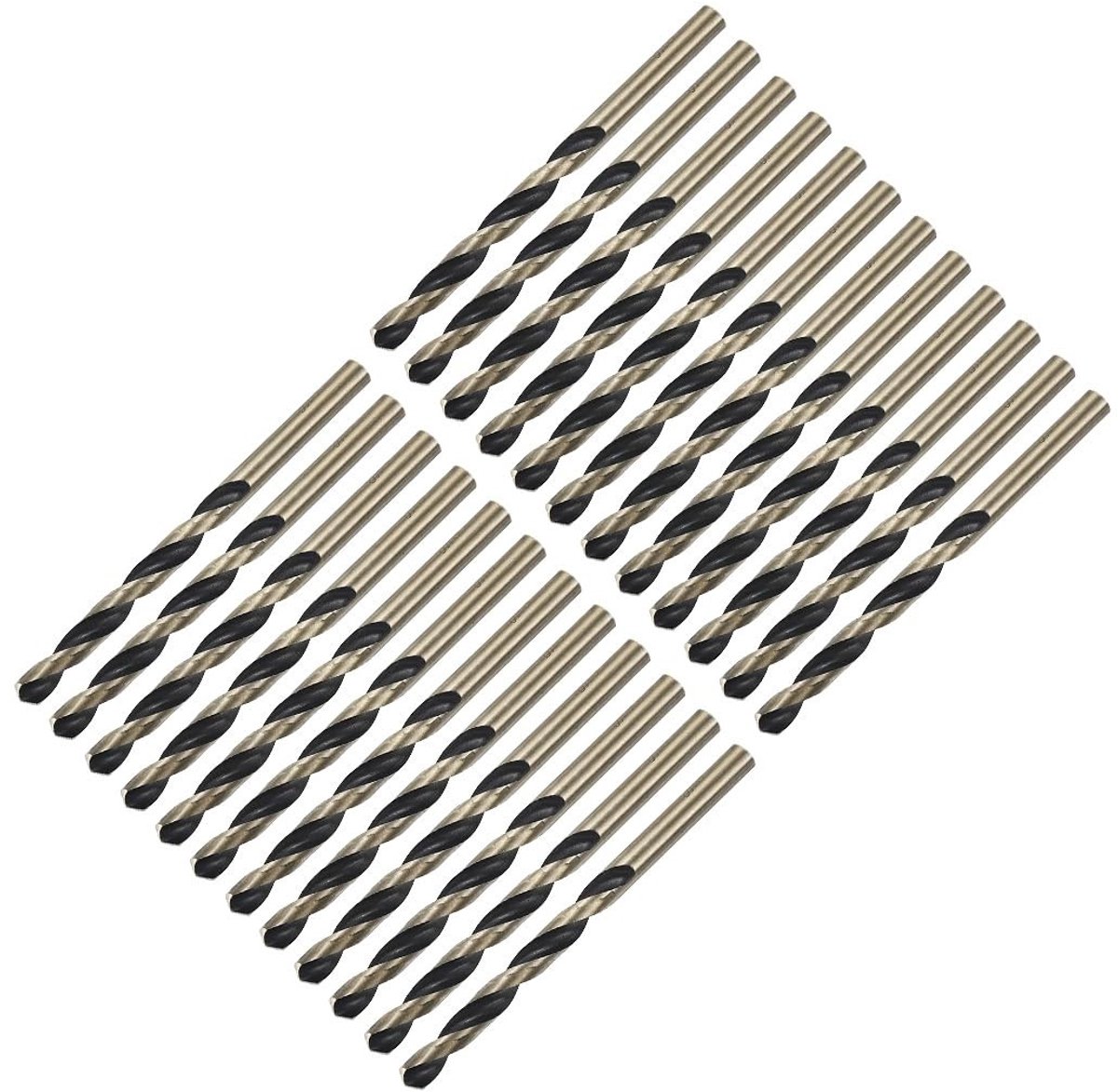 Cosensi - Spiraalboor 5,2 mm - Hoge kwaliteit - Goud Titanium & Zwart - Voor metaal en hout - 4341 - 24 stuks