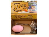 Zeephouder / Zeepstang La Savonnerie de Nyons RVS met Zeepbol Rose