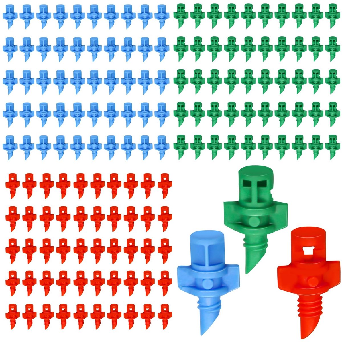 Dailygoods- Druppelirrigatie 150 Stuks - Micro Sproeierkoppen - Irrigatie Verneveling - Sprinkler Systeem - Tuin/Gazon - Hoogwaardige Kunststoffen - Micro Sprinklers