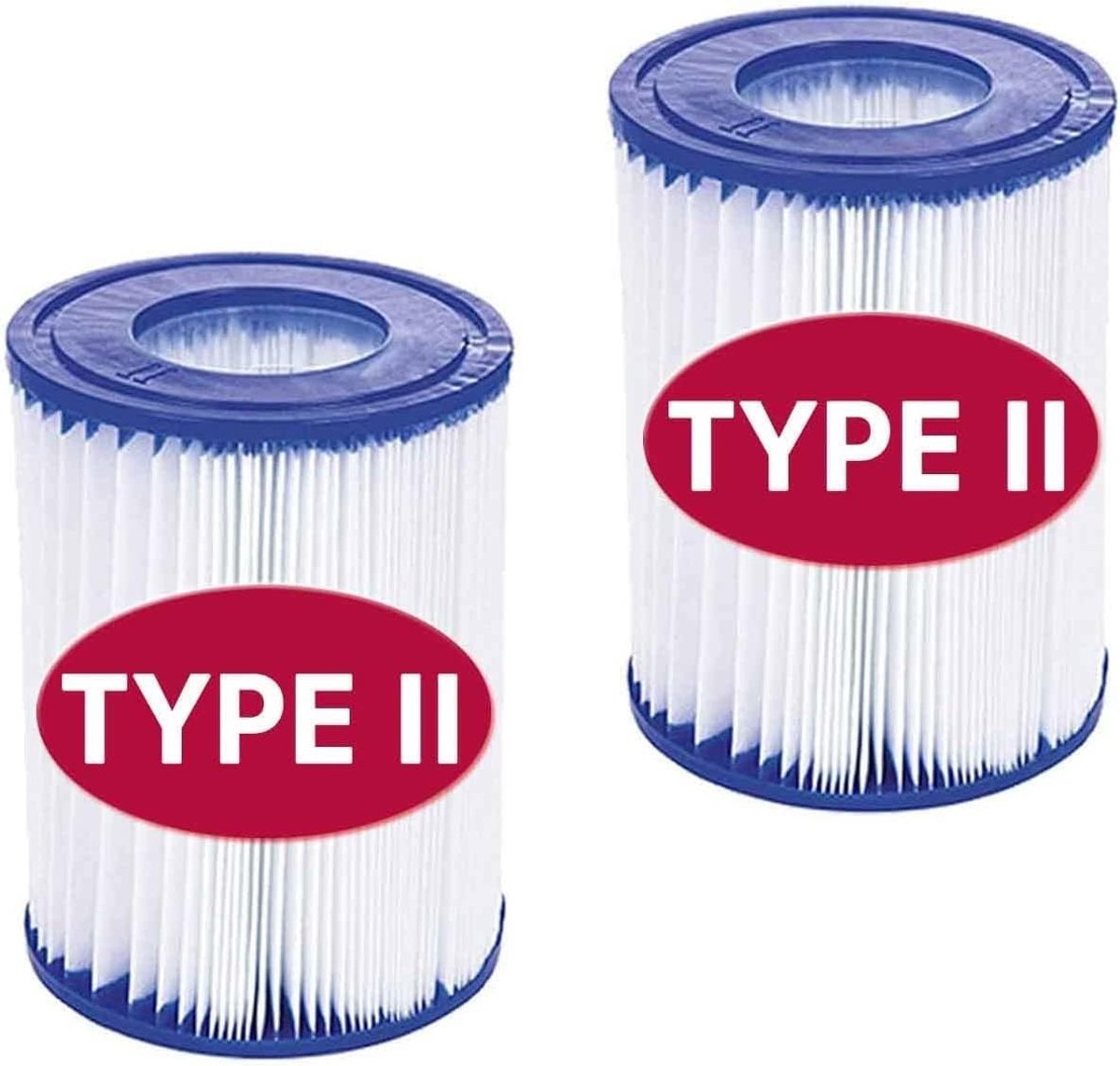 Dailygoods- Zwembadfilter - 2 stuks - Vervangende Cartridge - Geschikt voor filterpompen 2006/3028 l/u - ABS polyester papier - Diameter 10,6 cm - Filtercartridge