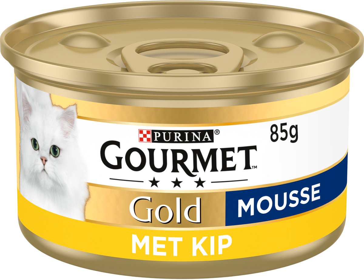 Gourmet Gold Mousse met kip kattenvoer (blik 85 g) 1 tray (24 x 85 g)