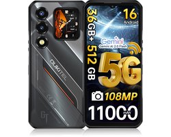 OUKITEL WP66 Rugged Smartphone 5G - 36GB RAM - 512GB ROM - 6,58'' - 11000mAh - Android 16 - 108MP Camera - Telefoon 2026 - NFC GPS - Zwart