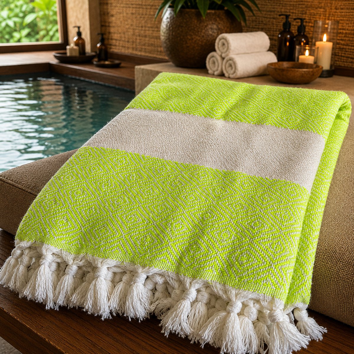 100% Natuurlijke Katoenen Elmas Peshtemal Badhanddoek Turkse Handdoek Hammam Strandlaken