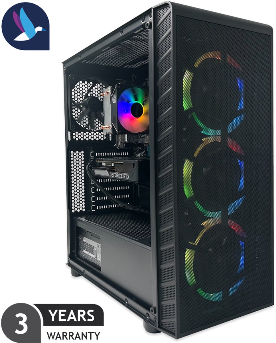 AZZA Prime Gaming PC - AMD Ryzen 5 5500 - NVIDIA RTX 5060 - 16 GB RAM - 512 GB SSD - WiFi