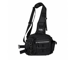 Roofvis Sling Bag – 13 Vakken – Hengelhouder – Zwart – Streetfishing