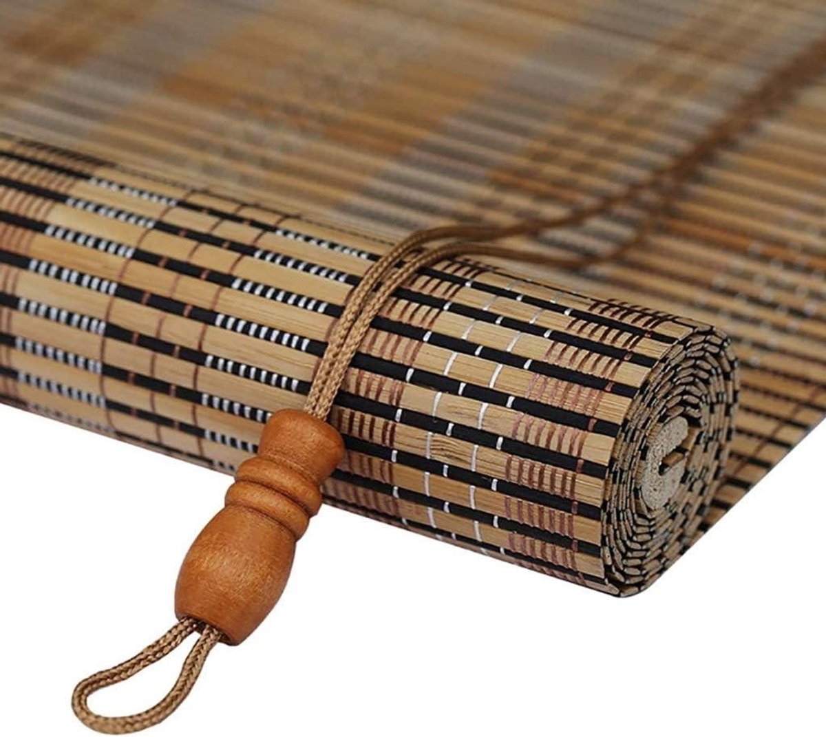Bamboe Rolgordijn - Jaloezieën Zonwering - Raamdecoratie - Natuurlijke Materialen - 150x16