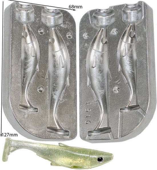 Zwemmen Paddle Shad - Siliconen Zacht Lokken - Vissen Maken - Aluminium Duurzame Mal - 80-100mm - Niet Gespecificeerd — afbeelding 3