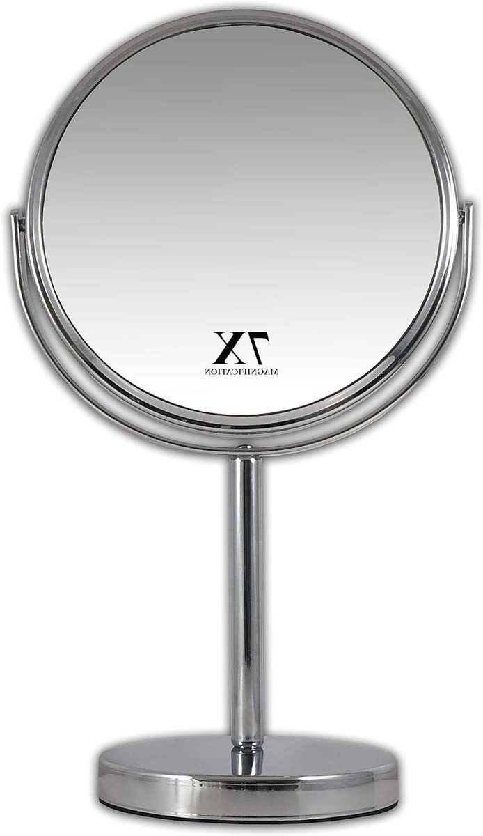 Make-up spiegel 18 cm met 5, 7 en 10x vergroting - Rotatiebaar en krasbestendig