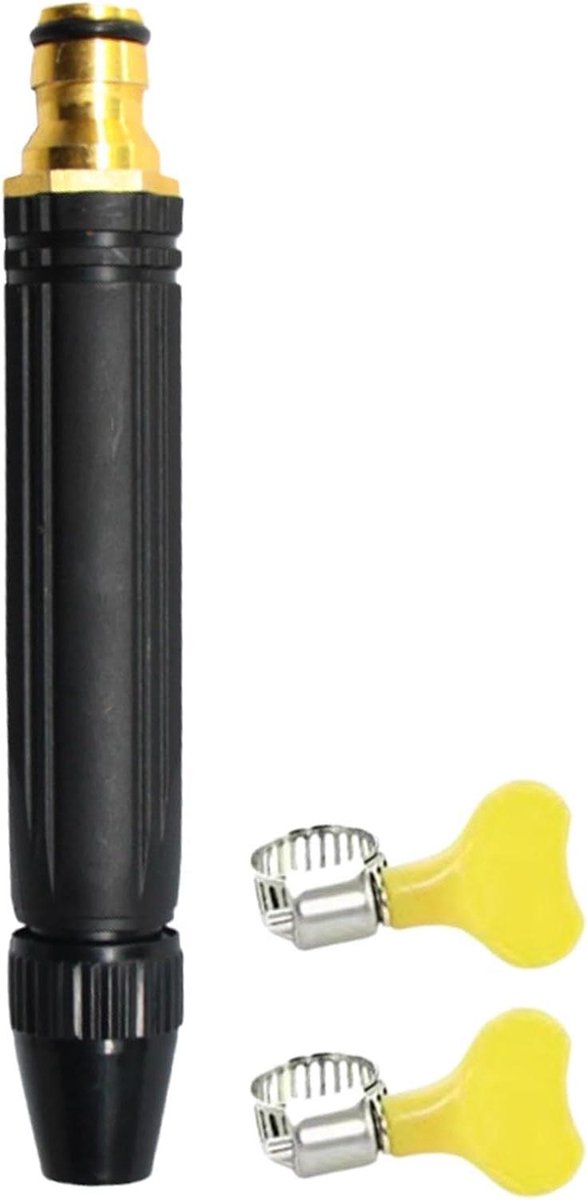 Hogedruk Sproeikop - Watersproeier Tuinslang - Auto Wassen - Constante Waterdruk - 30 x 30 x 170 mm - Grijs