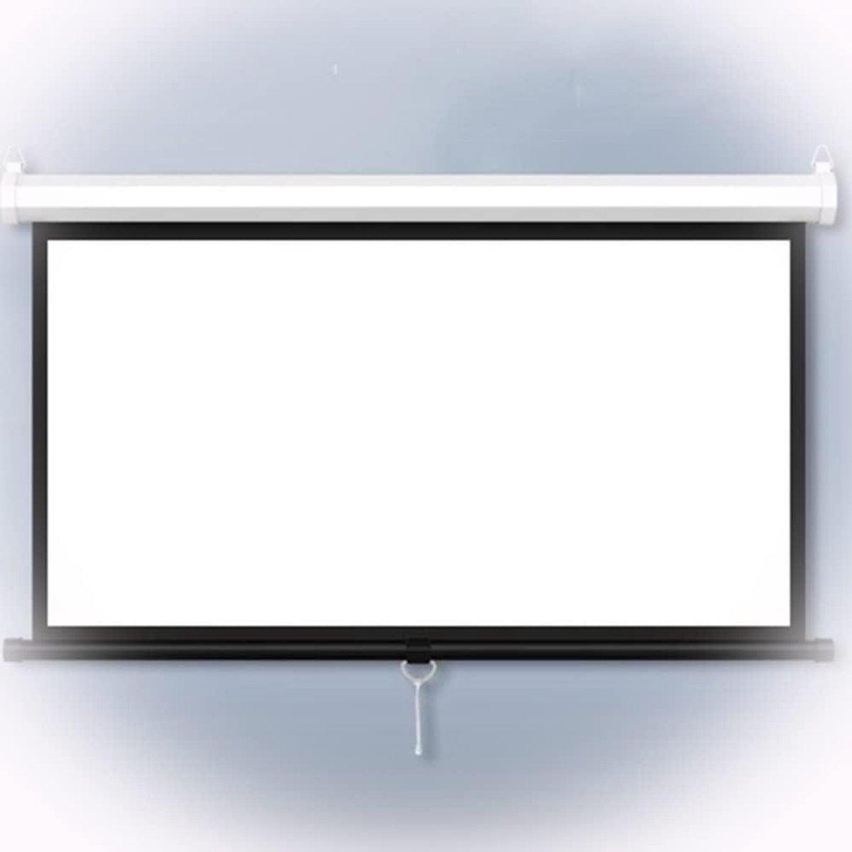Projectorscherm Handmatig - Pull-down Scherm Muurbevestiging - Thuisbioscoop Presentaties - Automatisch Vergrendelingsmechanisme - 60 inch 16:9 - Wit