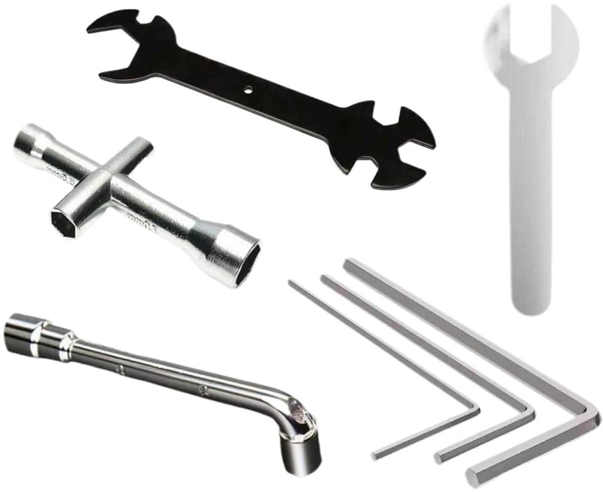 Onderhoudsset 3D-printer - Reparatieset Gereedschap - Printer Onderhoud - Gelegeerd Staal - Meerdere Sleutels - Grijs