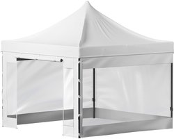 Opvouwbare 3x3m Tent voor Tuin en Evenementen, Wit PVC Partytent