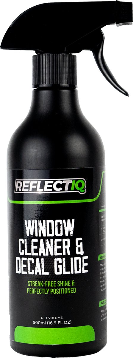 ReflectIQ Window Cleaner & Decal Glide pH 7 – 500 ml – Streeploze Glasreiniger & Sticker Applicatievloeistof – Anti-smudge Formule