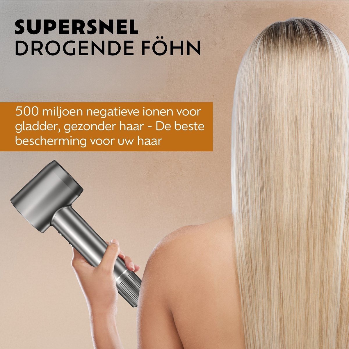 Ted Hilley VelvetDry - Ionische Fohn met Concentrator voor Glad en Steil Haar - Haardroger Haarfohn - 150.000 rpm - [Beste Fohn 2026] thumbnail 3