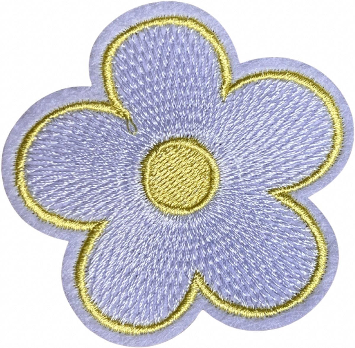 Bloem Magriet Wit strijkapplicatie strijk embleem - patch - patches - stof & strijk applicatie [carnaval]