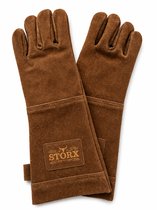 Storx Leren BBQ Handschoenen Licht Bruin/ Camel – Hittebestendige Grillhandschoenen van Echt Leer – Extra Lange Bescherming voor Barbecue, Oven en Open Haard