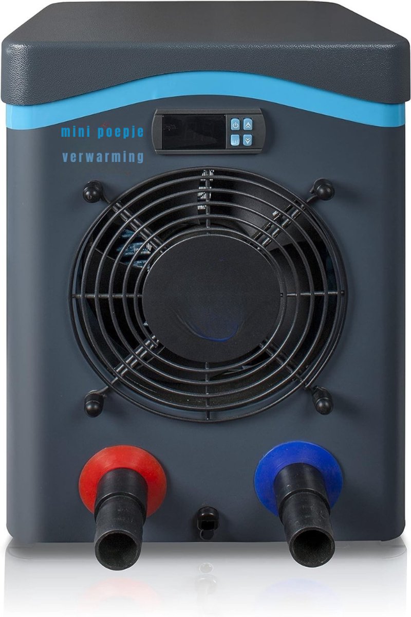 QUOVO® Warmtepomp Zwembad - Zwembad Verwarming - Warmtepomp - Grijs - 36cm x 31cm x 38cm