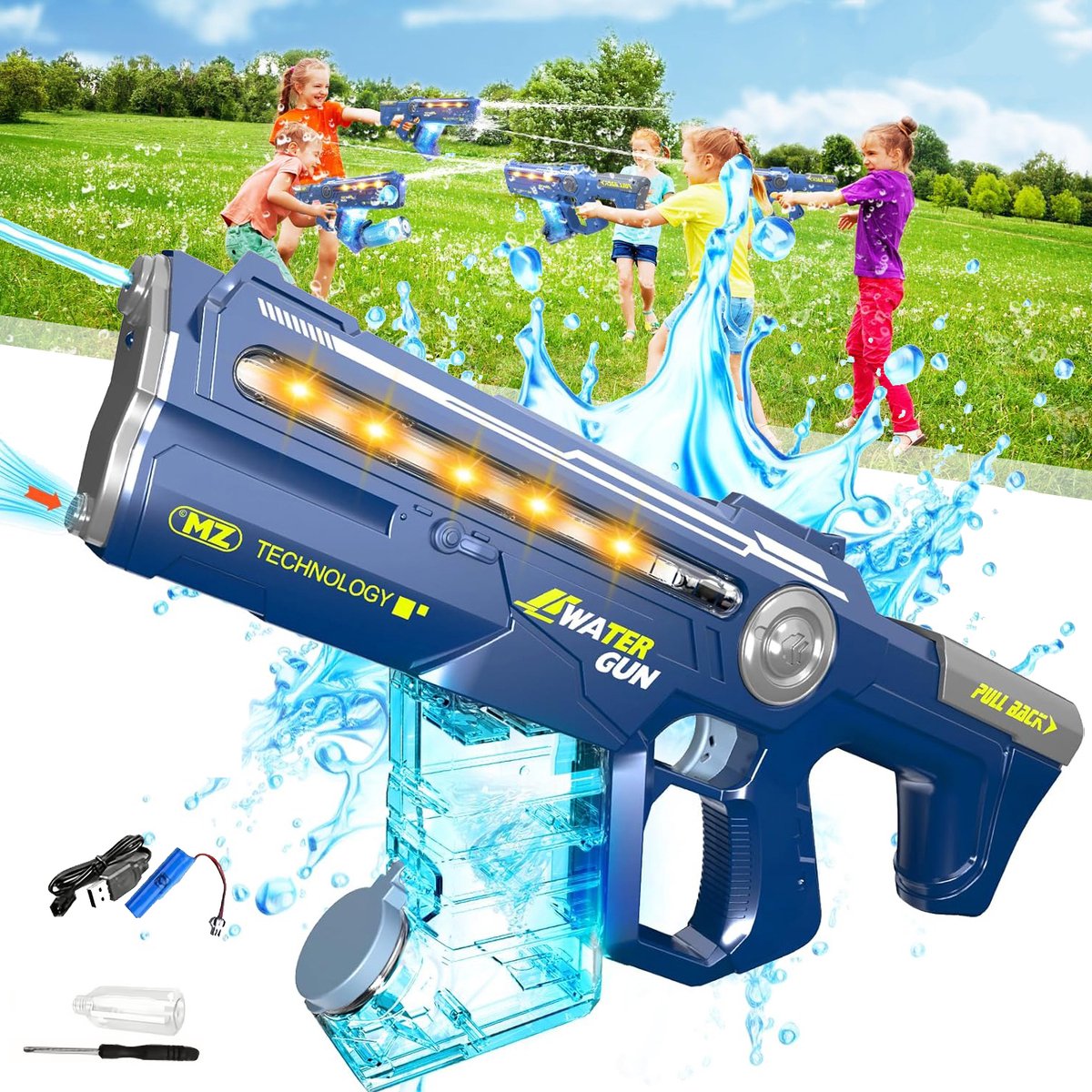 Elektrische Waterpistolen Voor Kinderen - Waterblaster Spuitpistolen - Automatisch Waterpistool Voor Zwembadfeestjes En Strand