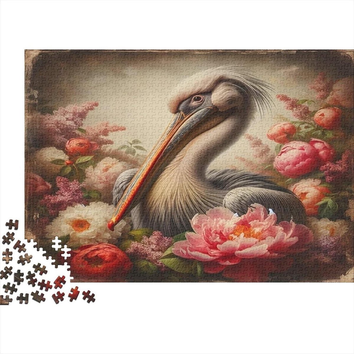 Puzzel 1000 stukjes - Bloemenpuzzel - Ontspannend spel - Gerecycled materiaal - 52 x 38 cm - Stijl 2