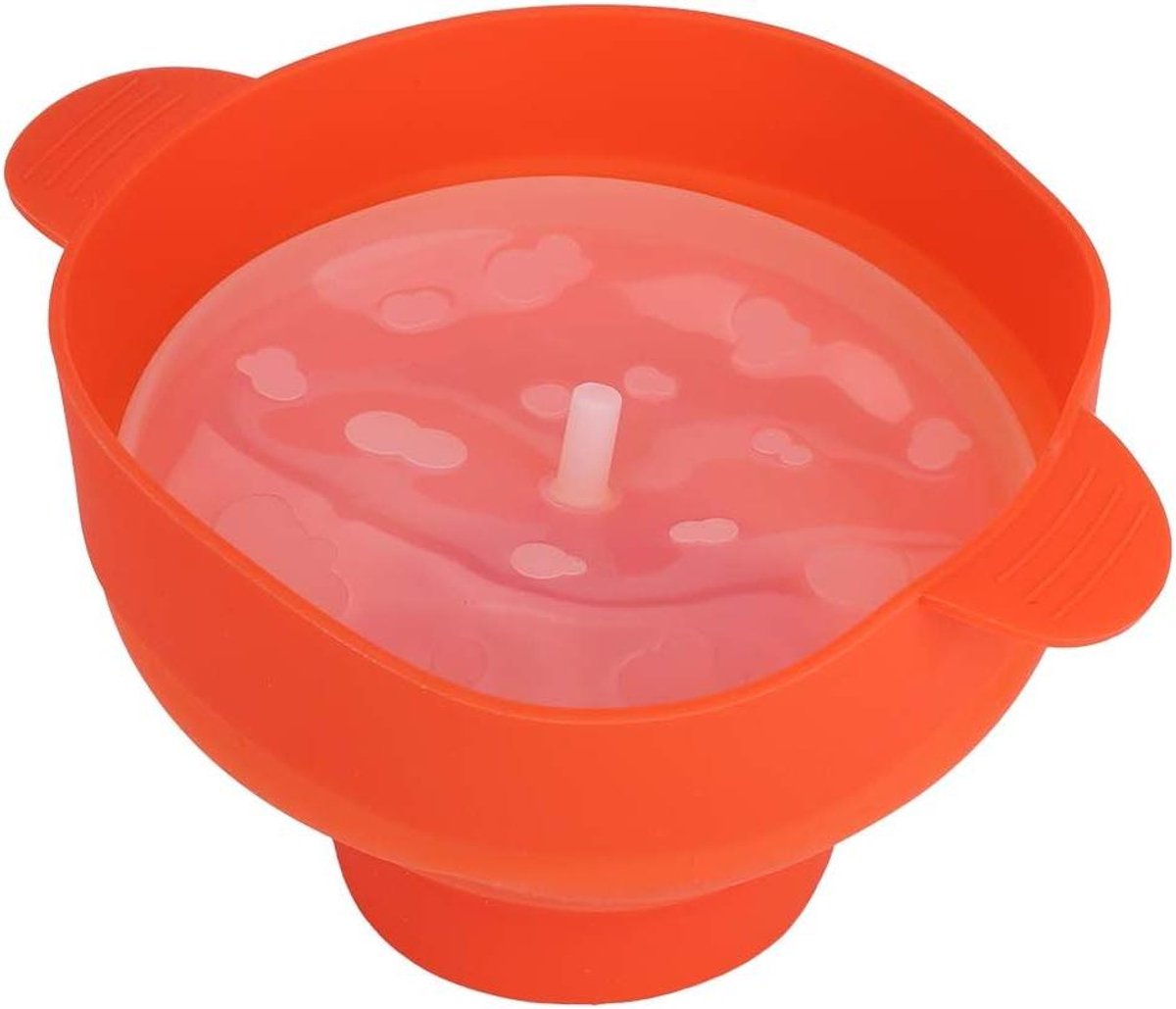 Magnetron Popcorn Popper - Siliconen Emmer - Snacks Maken - Inklapbaar Ontwerp - 26 x 20 cm - Rood