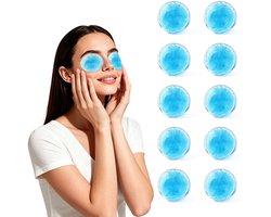 Set van 20 gel-oogpads — Verlicht gezwollen ogen — Warme & koude gelpads — Verkoelende oogpads — Oog-ijspacks — Vermindert donkere kringen — Kalmerende oogmaskers — Herbruikbare ronde gel-ijspacks — Ideaal voor oogverzorging & warmte-/koudetherapie