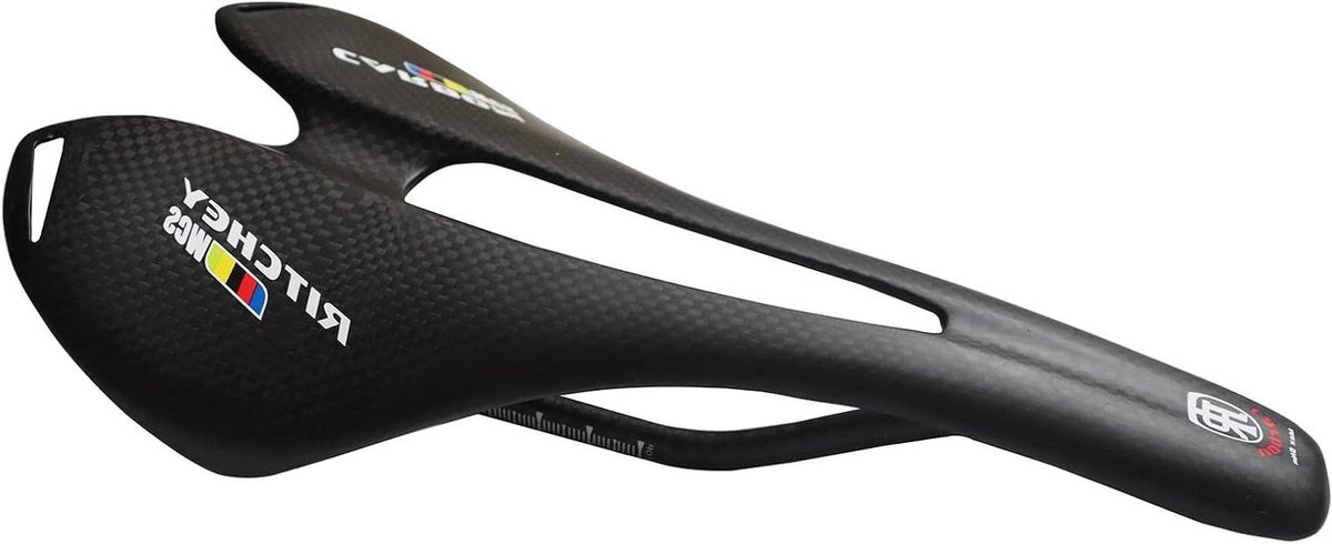 Fiets Zadel - Racefiets Onderdeel - Comfortabel Fietsen - Lichtgewicht Koolstofvezel - 270x143 mm - Mat Zwart