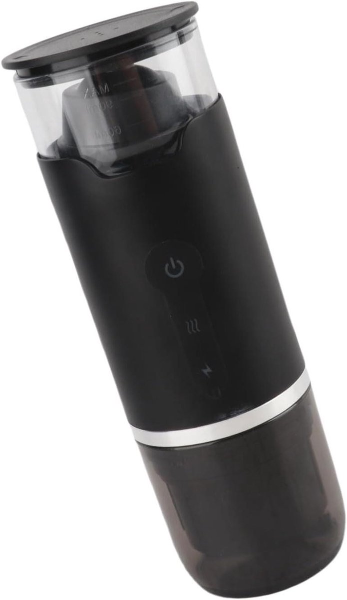Draagbaar Koffiezetapparaat Capsule Machine Koffie Onderweg Volledig Automatisch 100ml Tank Zwart
