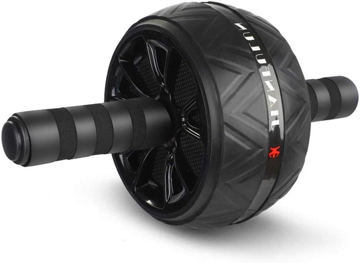 Abdominale Wiel - Fitness Wiel Buikspier - Buikspieren Trainen - Stabiel en Stil - 300x160mm - Zwart