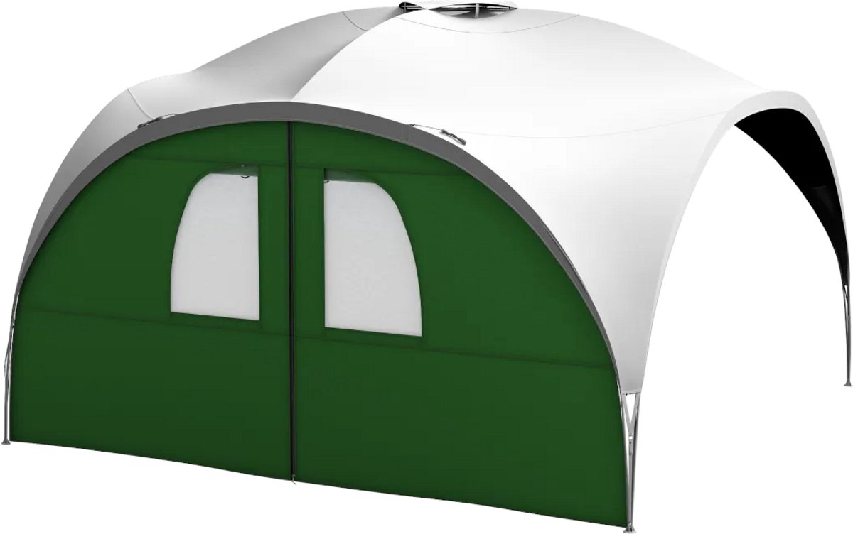 Husky zijpaneel met rits voor partytent Broof XL Shelter - Groen