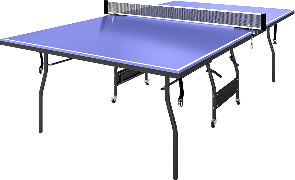 Sportnow Ping Pong Tafel-MDF, staal-274L x 152,5B x 76H cm-Blauw