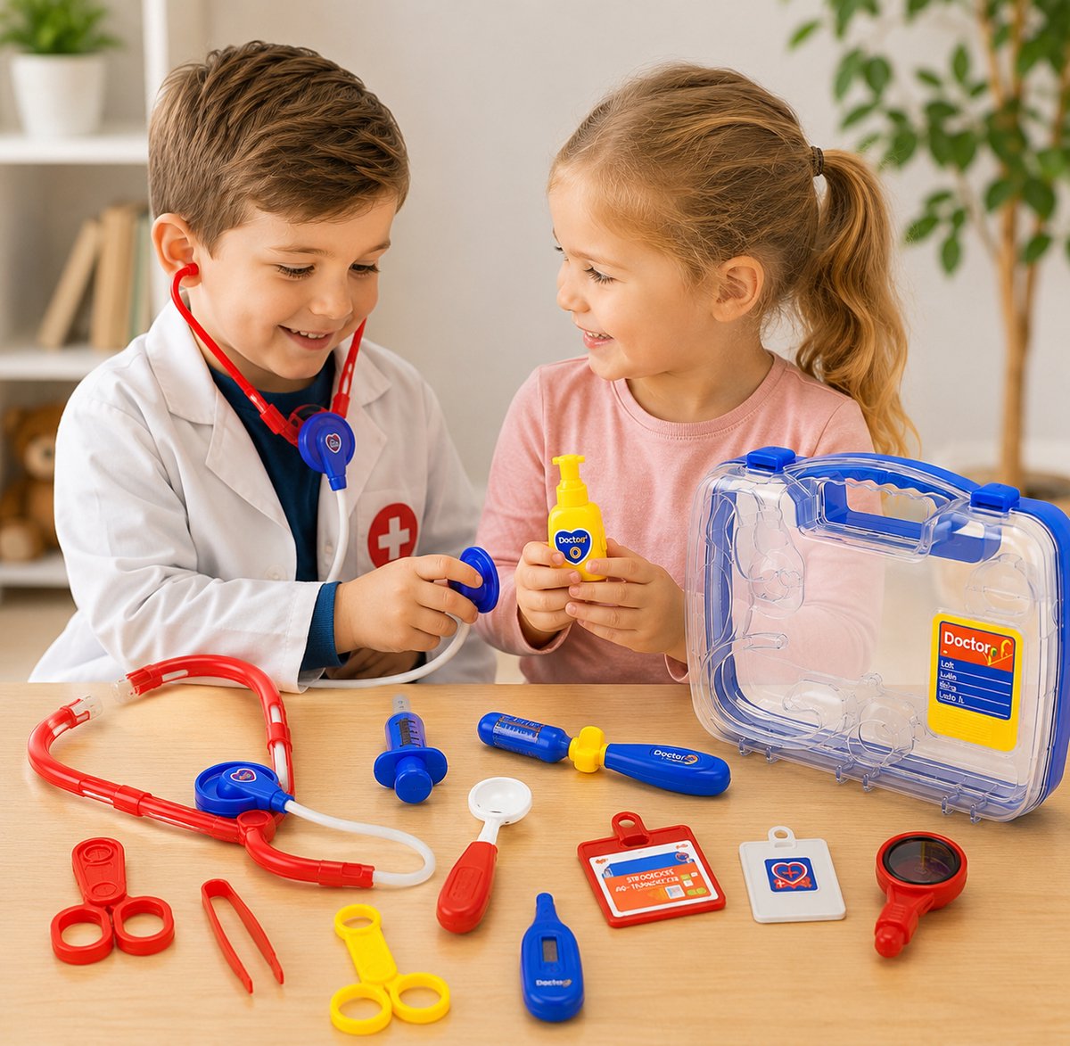 Dokterset Speelgoed - Dokterset 14 delig - Doktersset - Dokterskoffer - Speelgoed Doktersset - Dokter Speelgoed - Dokter Speelgoed Koffer - Black Fryday Deals - Sinterklaas Cadeautjes — afbeelding 4
