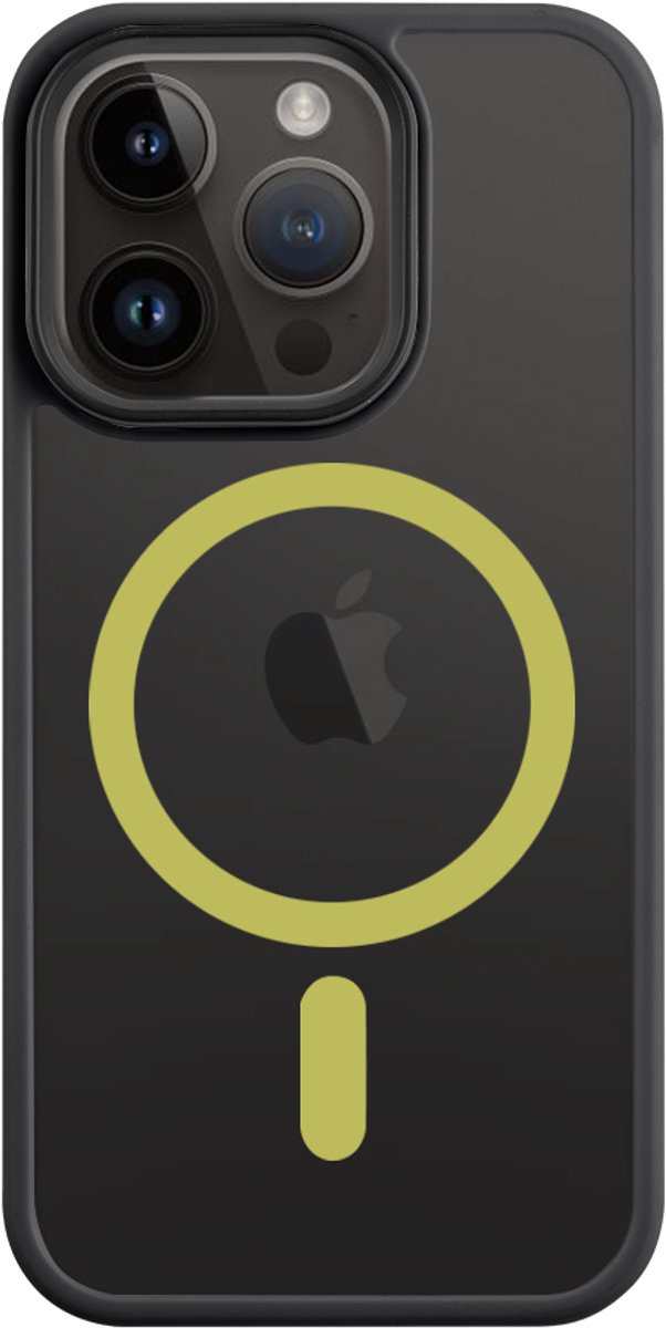 Tactical iPhone 14 Pro Max MagForce Hyperstealth 2.0 Cover – Hoesje met Losse Klikbare Knoppen – Black/Yellow