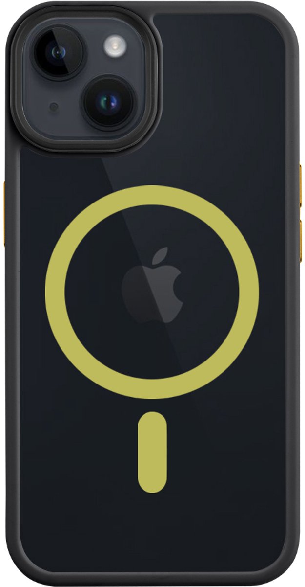 Tactical iPhone 14 MagForce Hyperstealth 2.0 Cover – Hoesje met Losse Klikbare Knoppen – Black/Yellow