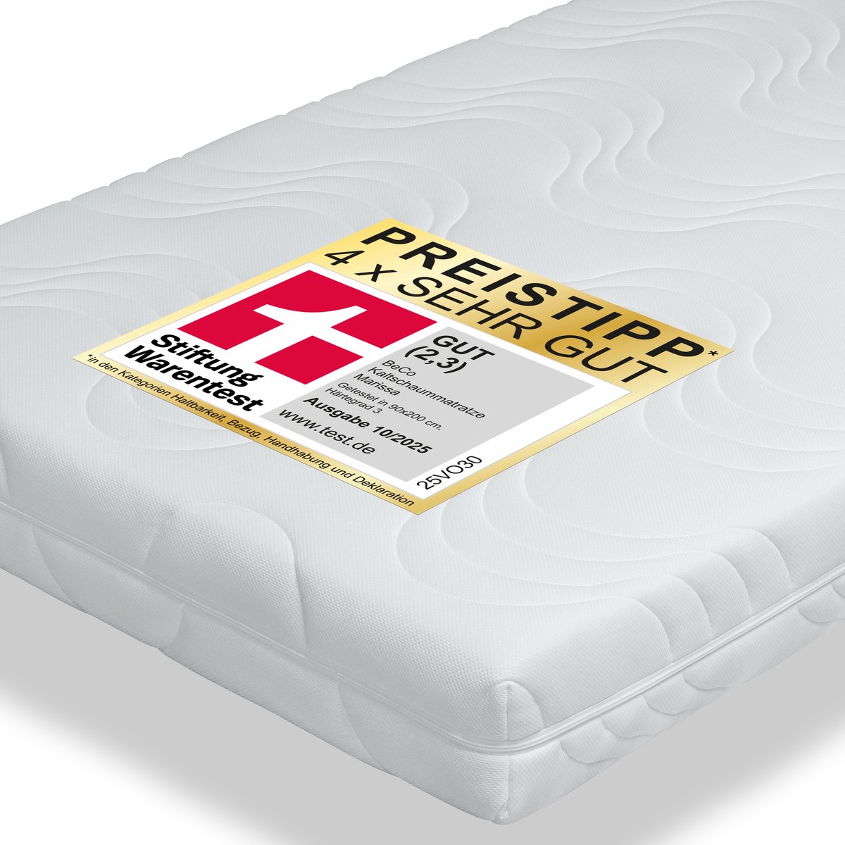 Sleepneo matras 90x200 - SLEEPNEO Marissa Matras - 18 cm dik - H3 - koudschuim - gemiddeld wit