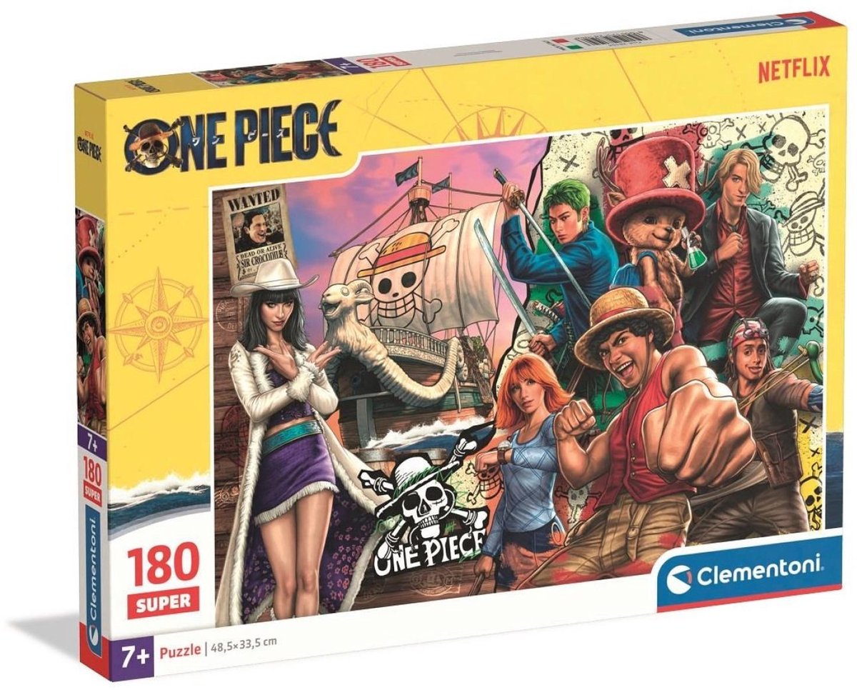Clementoni One Piece Netflix Puzzel 180 Stukjes - Anime Legpuzzel Spellen - Educatief Speelgoed voor Kinderen, Meisjes en Jongens vanaf 7 Jaar