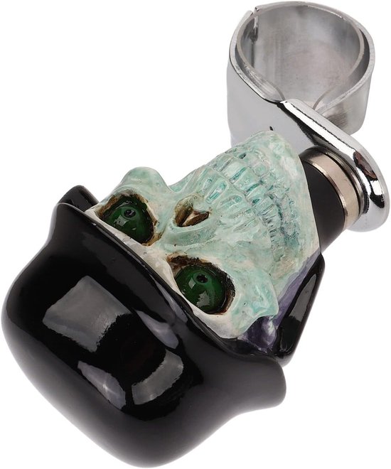 Skull Vorm Stuurknop voor Auto, Boot of Vrachtwagen - Stuurwiel Suïcide Knop, Handvat Spinner voor Gemakkelijk Sturen en Comfortabel Rijden — afbeelding 3