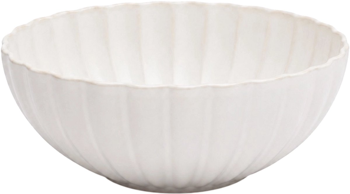 Lavandoux - Soepkom - Geschulpte - Ø 17 cm - Gebroken Wit - Set van 4
