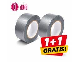 Dalifa Duct Tape Grijs – Ducktape - 2 Stuks – 50 mm x 50 m – Extra Sterk – Waterbestendig – Reparatietape – Plakband – 1+1 Gratis