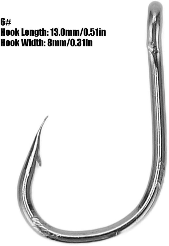 Byshayne- Vishaak 50 Stuks - Hoog Koolstofstaal - Scherpe Haakpunt - Weerhaken - Sterk Gereedschap - Corrosieweerstand - Visgerei van Byshayne — afbeelding 2