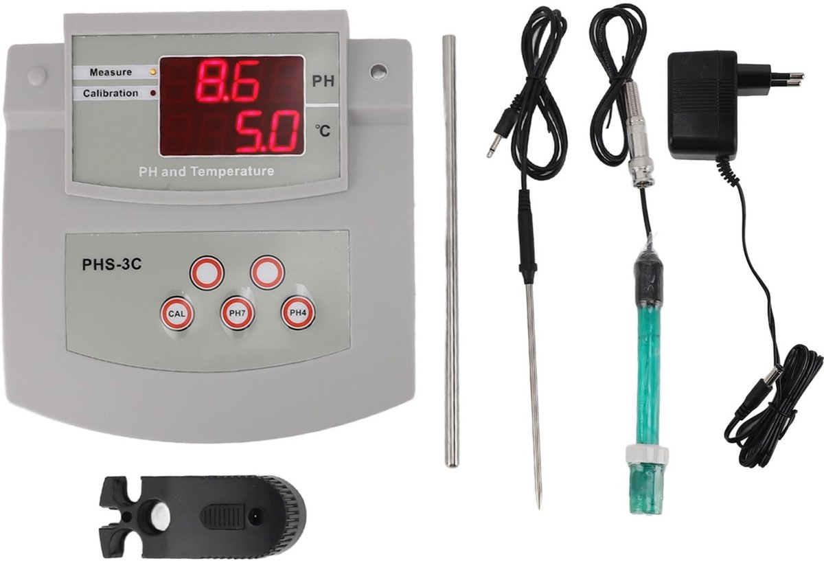 Cosensi- pH-meter automatische kalibratie - laboratoriummeter - pH-tester voor water - pH-tester voor wijn/bier - temperatuurcompensatie - nauwkeurigheid ± 0,01 pH