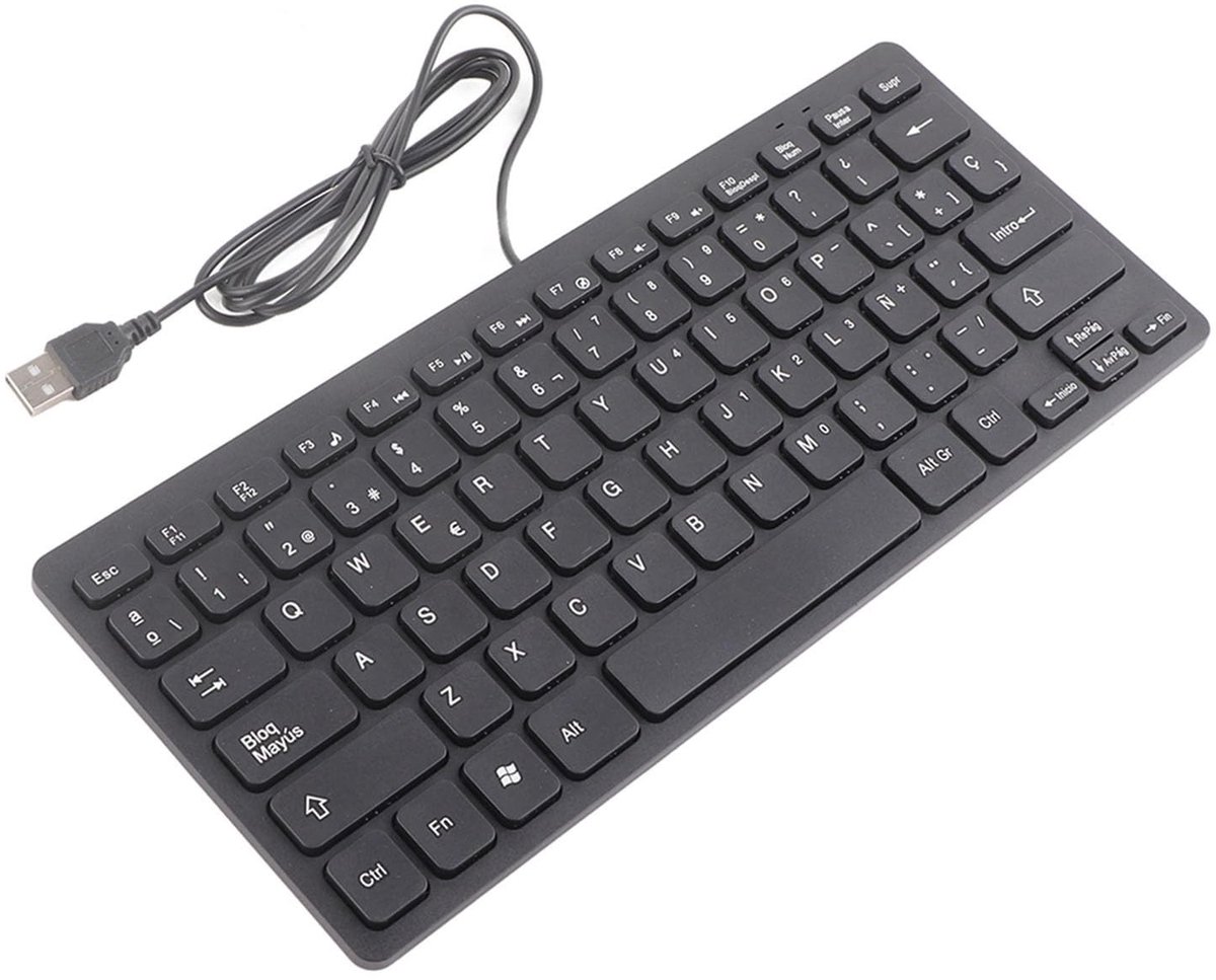 Cosensi - Mini Draagbare Spaanse Toetsenbord USB-interface 78 Toetsen