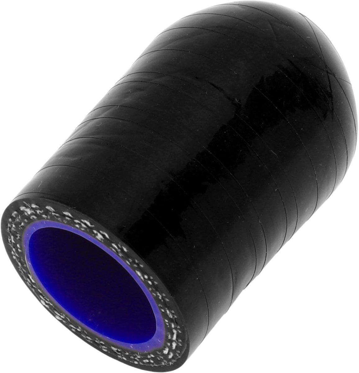 Dailygoods- Slangopzetstuk Siliconen - Binnendiameter 18 mm - Lengte 30 mm - Temperatuurbestendig tot 300 ℃ - Meerlaags Weefsel - Zwart/Blauw - Slangmondstuk