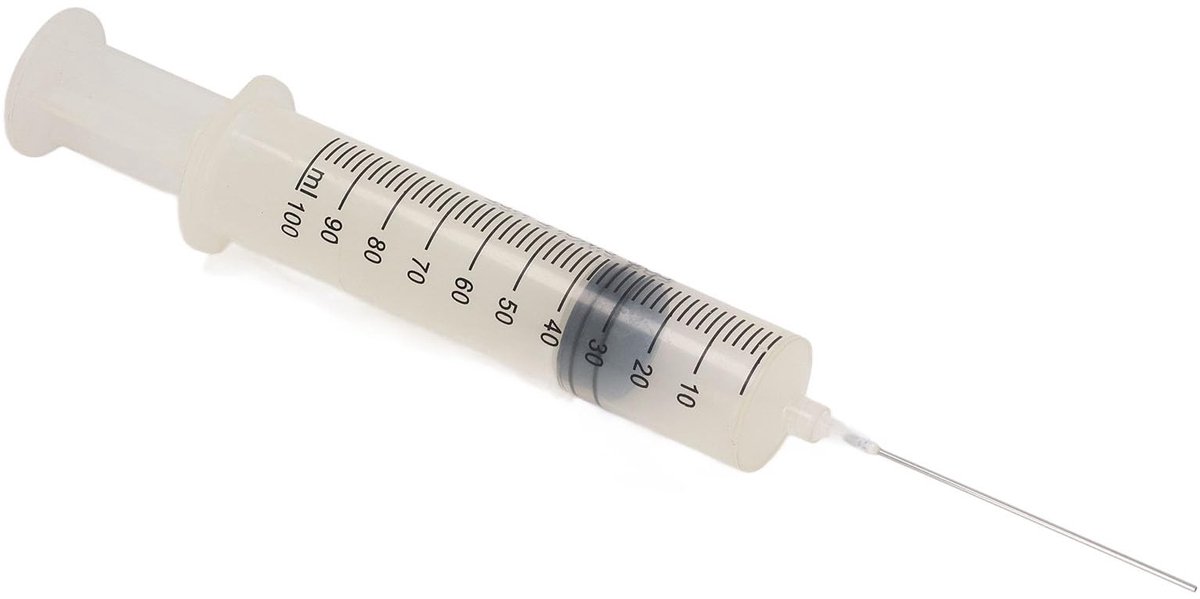 Dailygoods- Inktspuit 100 Ml - Herbruikbare Inktspuit - Anticorrosief - 10 Cm Naald - Set - Voor Printers - Spuit