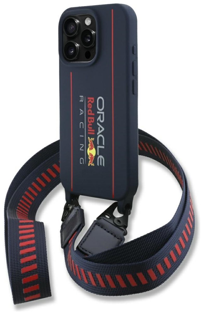 Red Bull Hardcase Met Siliconen Bandje Voor Iphone 16 Pro Max 6.9 Magsafe