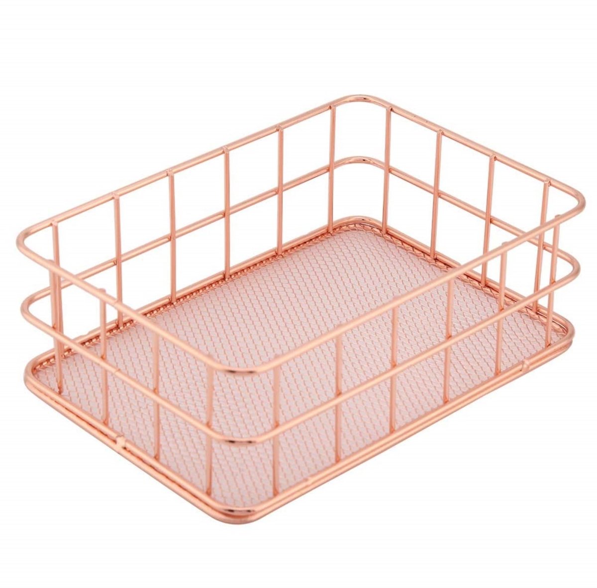 Dailygoods- Opbergmand Modern - Opbergmand Rood Goud - Opbergmanden - Opbergmand Kinderen - Opbergmanden met Deksel - Duurzaam Ijzer - Opbergmandje